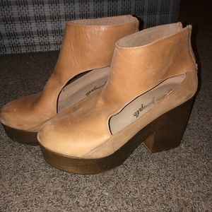 Free People wood clog type heels